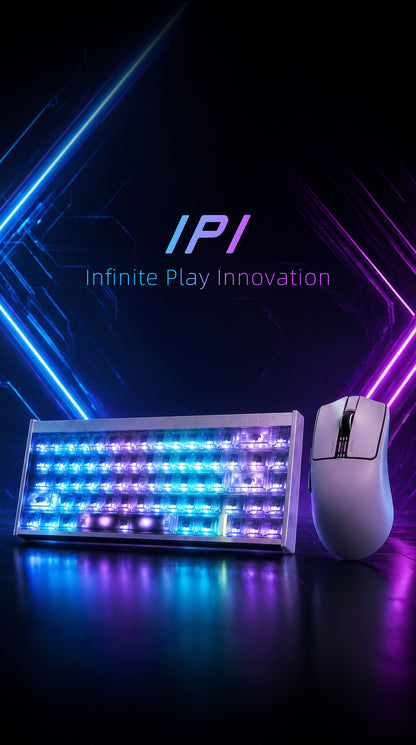 IPI keyboard and mouse neon scene